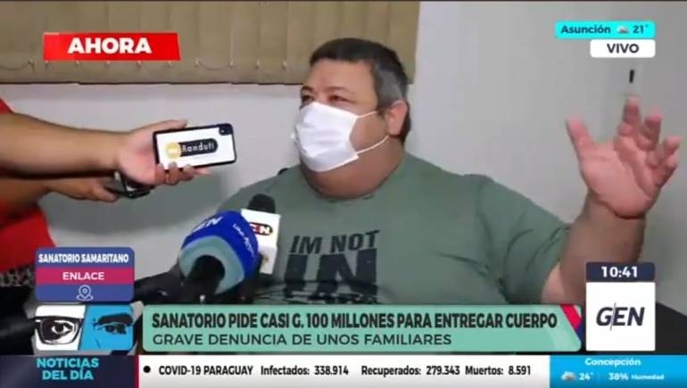 Denuncian a sanatorio: “Me piden G. 100 millones para retirar el cuerpo de mi papá”