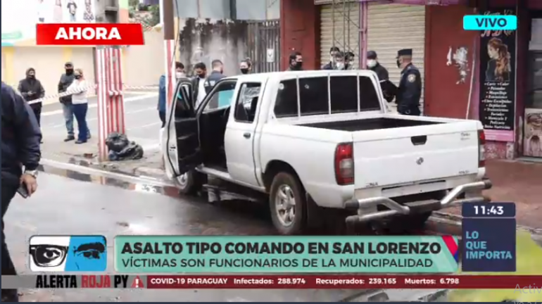 Asaltan móvil de la Municipalidad de San Lorenzo