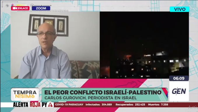 Periodista en Israel: “Teníamos que entrar y salir del búnker”