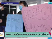 Protesta en Clínicas: “Las vacunas vienen en carreta y el Covid, en avión”