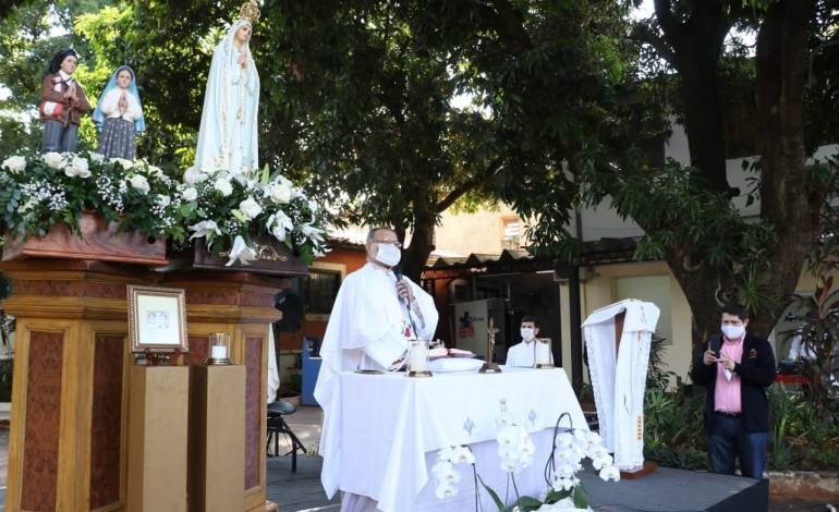 Celebran misa en INERAM en conmemoración a la fiesta de la Virgen de Fátima