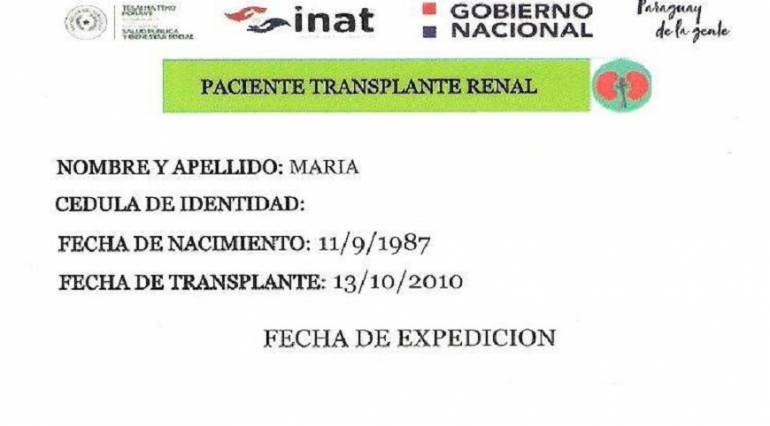 INAT emite credencial a personas trasplantadas para vacunas anticovid