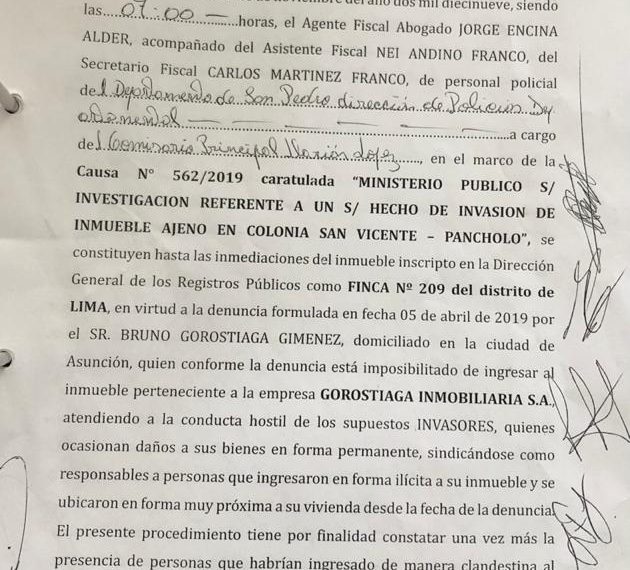 Con guiño de políticos, invasores profesionales ocupan 1.500 hectáreas en San Pedro