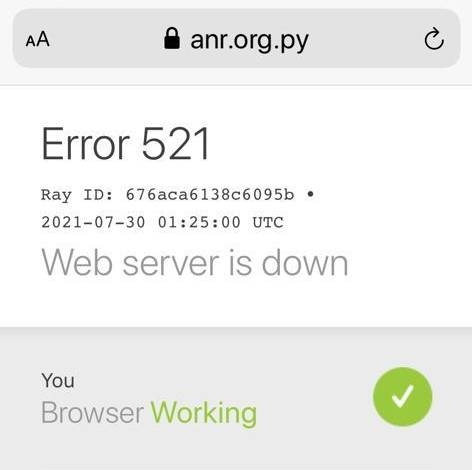 Hackers insertaron padrón nacional a web de ANR, aclaran
