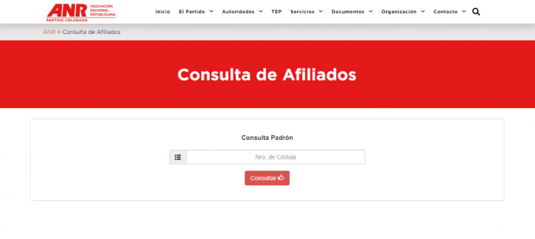 „Hubo un hackeo de la página del Partido“, explican desde la ANR