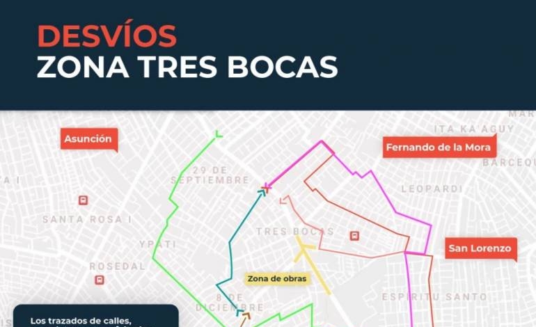 Ciudadanía puede acceder a mapas interactivos y desvíos de zona Tres Bocas