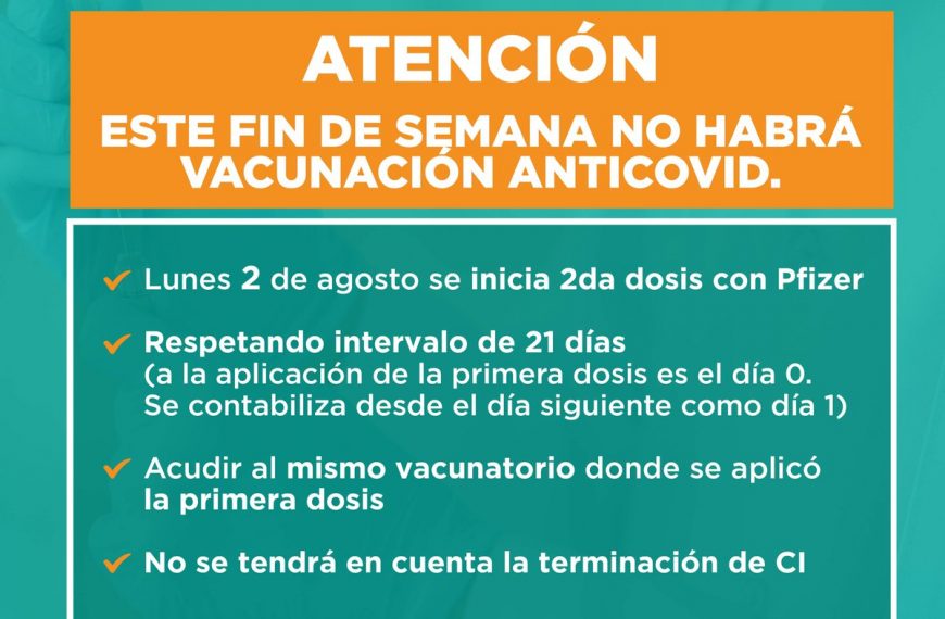 Lo que hay que saber de la aplicación de segunda dosis que arranca el lunes