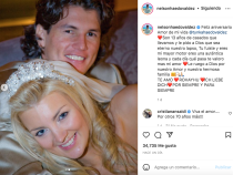 Con romántico post,Nelson Haedo celebra 13 años de matrimonio con Martynka