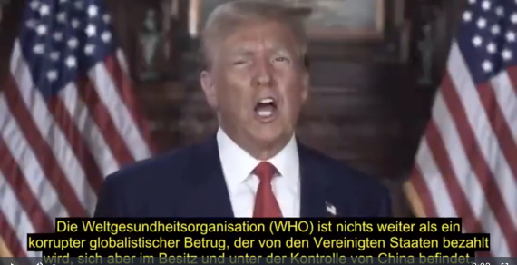 Trump verurteilt die Weltgesundheitsorganisation (WHO) – Video mit deutschen Untertiteln
